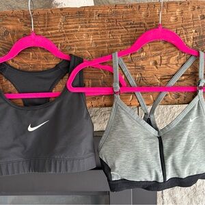 Nike Women's Black and Gray Sports Bras